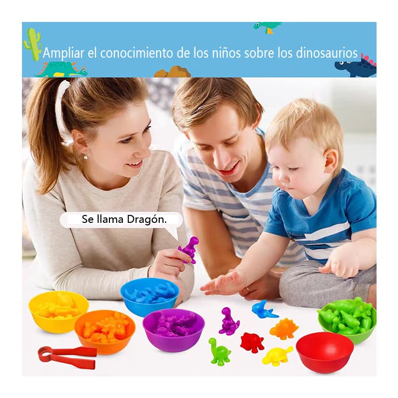 48pcs Dinosaurio Juego Didáctico Niños Juguete Educativo Aprender Colores. — foto 4