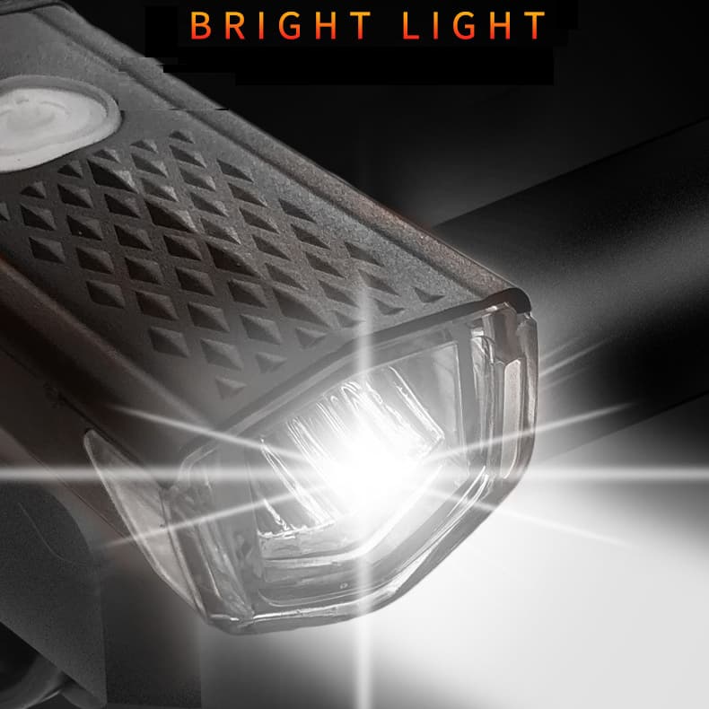 Pack Luz Bicicleta Delantera Y Trasera Recargable Luz Led Color Negro — foto 8