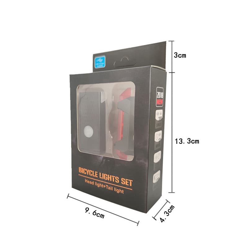 Pack Luz Bicicleta Delantera Y Trasera Recargable Luz Led Color Negro — foto 4