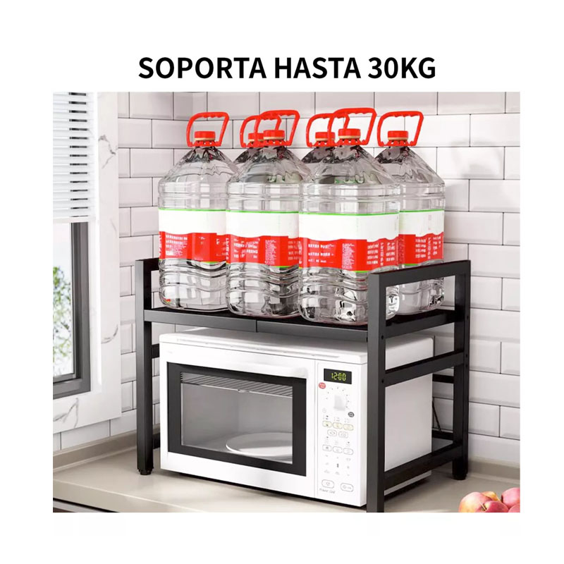 Negro Estante Repisa Extensible Horno Microondas Rack Organizador — foto 4