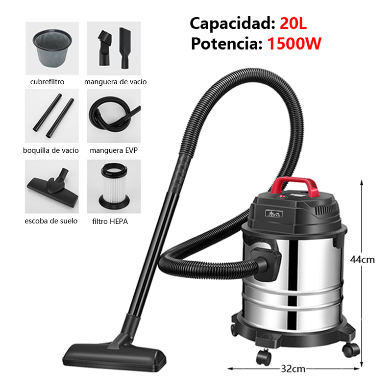 Alila 1500W 20L tubo de acero inoxidable aspirador industrial — foto 1