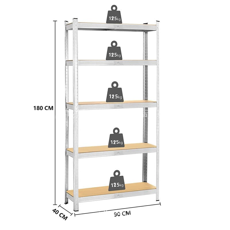 Estante Rack metalico 180x90x40 galvanizado — foto 2