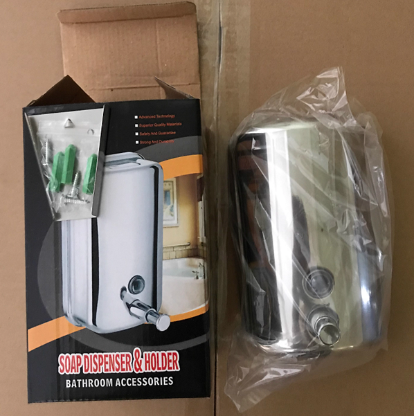 500ml Color Plateado Dispensador Jabón Acero 304 Inoxidable — foto 7