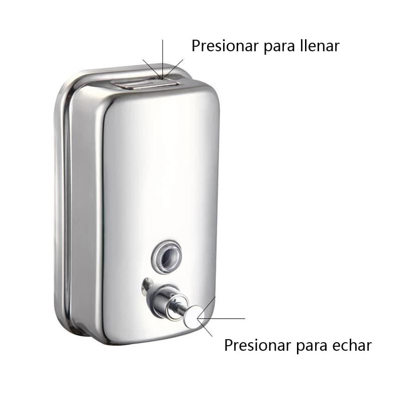 500ml Color Plateado Dispensador Jabón Acero 304 Inoxidable — foto 6