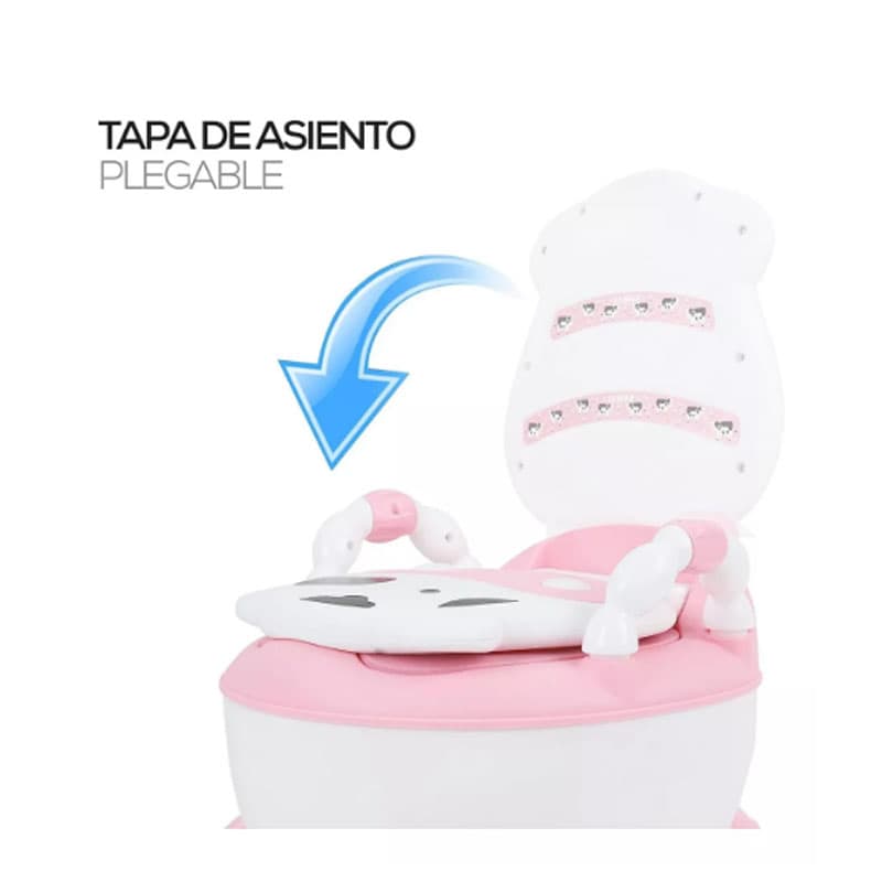 Rosa Pelela Baño Niños Aprendizaje Tipo Wc Animales. — foto 4
