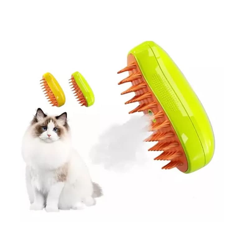 USB 3 En 1 Cepillo Automático Para Gatos A Vapor — foto 1