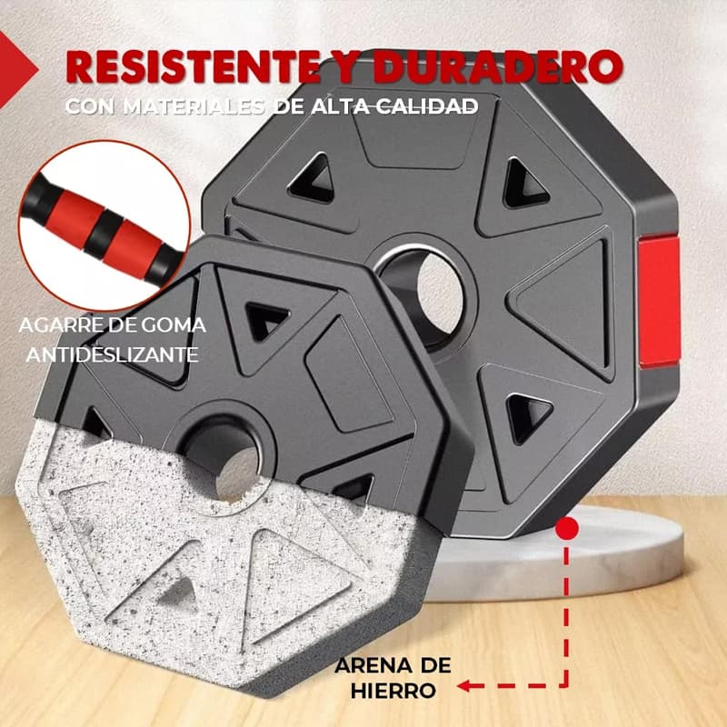 20Kg Mancuernas Ajustables Set De Total Fitnics 2en1 +El rojo — foto 4