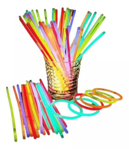 100pcs 20cm Flúor Fiestas Neón Tik Tok Brillan En Oscuridad — foto 2