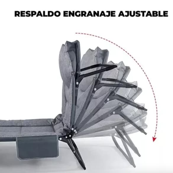 6ajustes de altur Cama Portatil Plegable De Reforzado Con Colchon Desmontable — foto 3