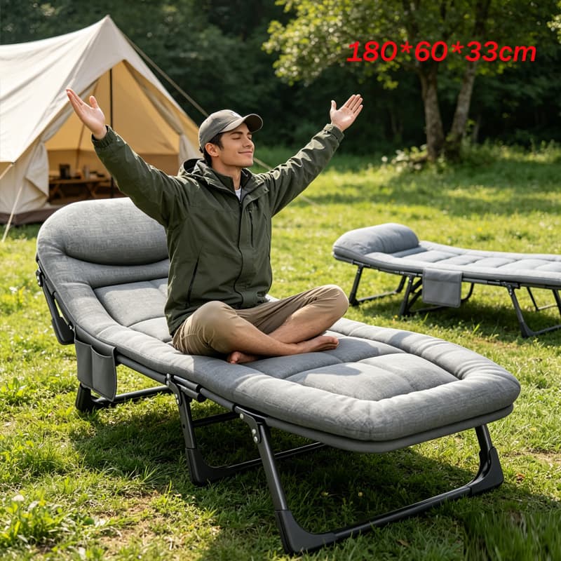 6ajustes de altur Cama Portatil Plegable De Reforzado Con Colchon Desmontable — foto 1