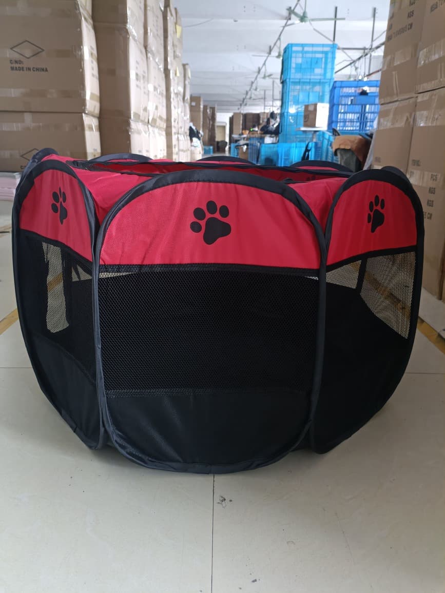 91*58*91cm Corral para mascotas talla XL color rojo y negroXL — foto 6