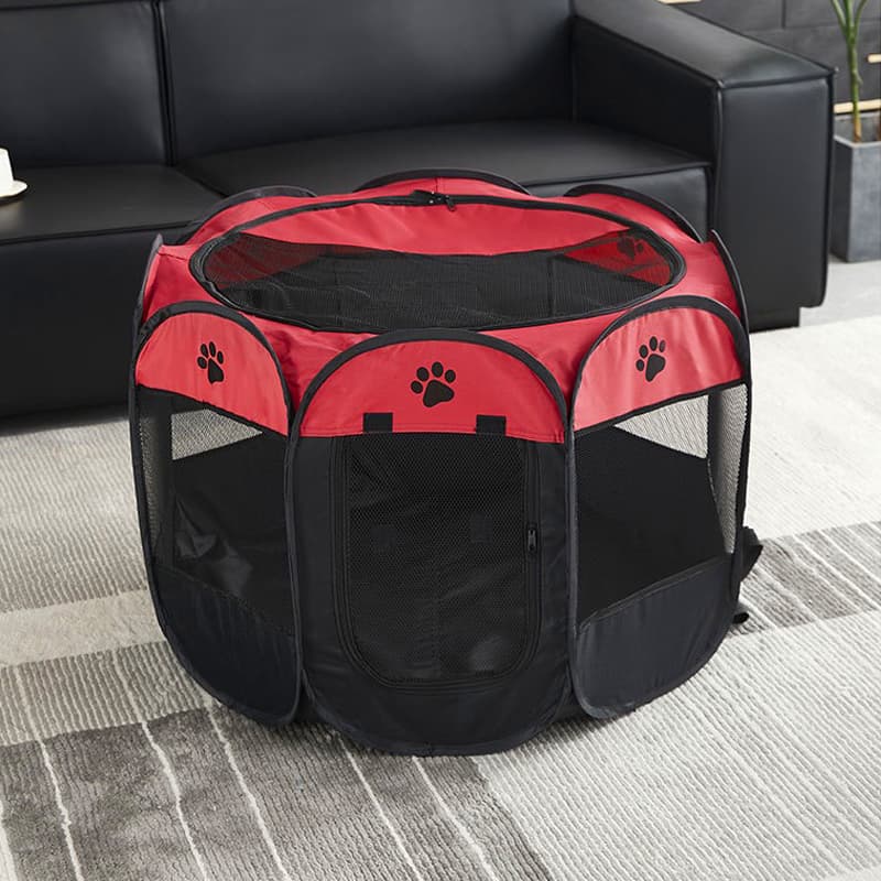 91*58*91cm Corral para mascotas talla XL color rojo y negroXL — foto 5