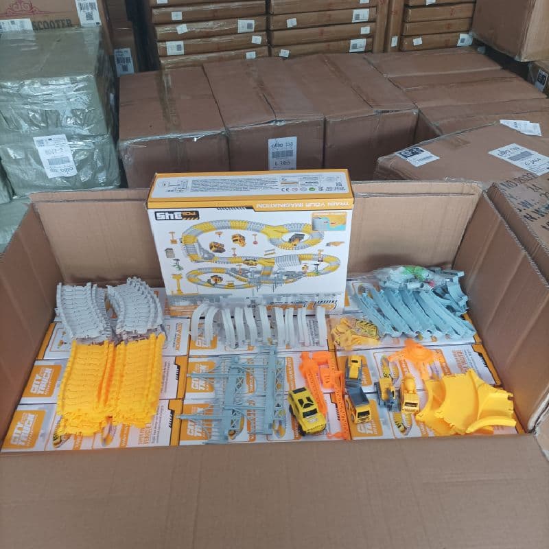 Juguete Pista De Auto Para Niño Bloque De Vehiculo Educativo Amarillo. — foto 9
