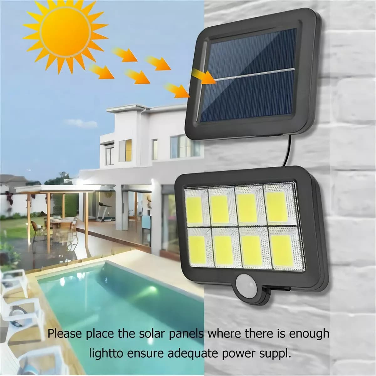 Focos Solares Led Foco Solar Exterior Foco Led 100 Watts 160cob — foto 2