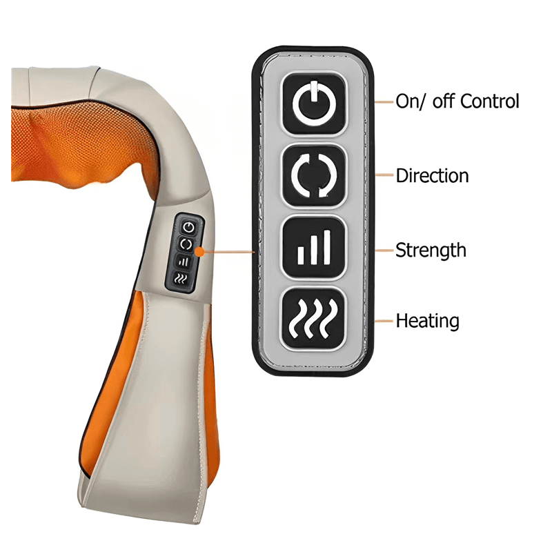 Masajeador Eléctrico Lumbar Cuello Cervical Multi Masaje 16 cabezas de masaje — foto 4