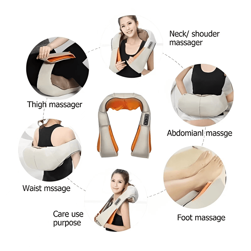 Masajeador Eléctrico Lumbar Cuello Cervical Multi Masaje 16 cabezas de masaje — foto 6