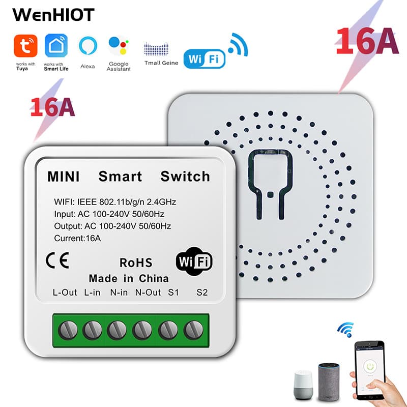 Interruptor Relé Inteligente Switch Wifi Smart Domotica 16a Color Blanco — foto 1