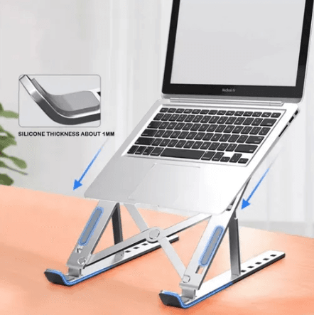 color plateado Soporte plegable de Acero carbono para notebook — foto 4