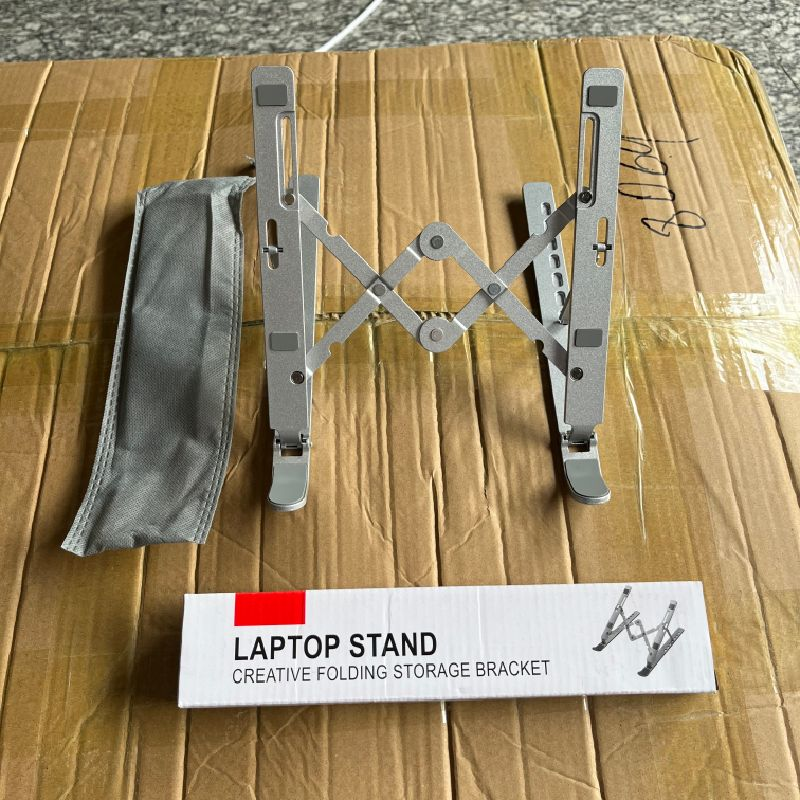 color plateado Soporte plegable de aluminio para notebook — foto 4