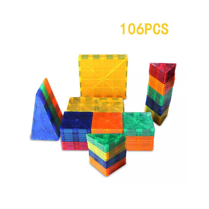 Juguete Didáctico Bloques Magnéticos Magnetiblock 106 Piezas.106 — foto 1