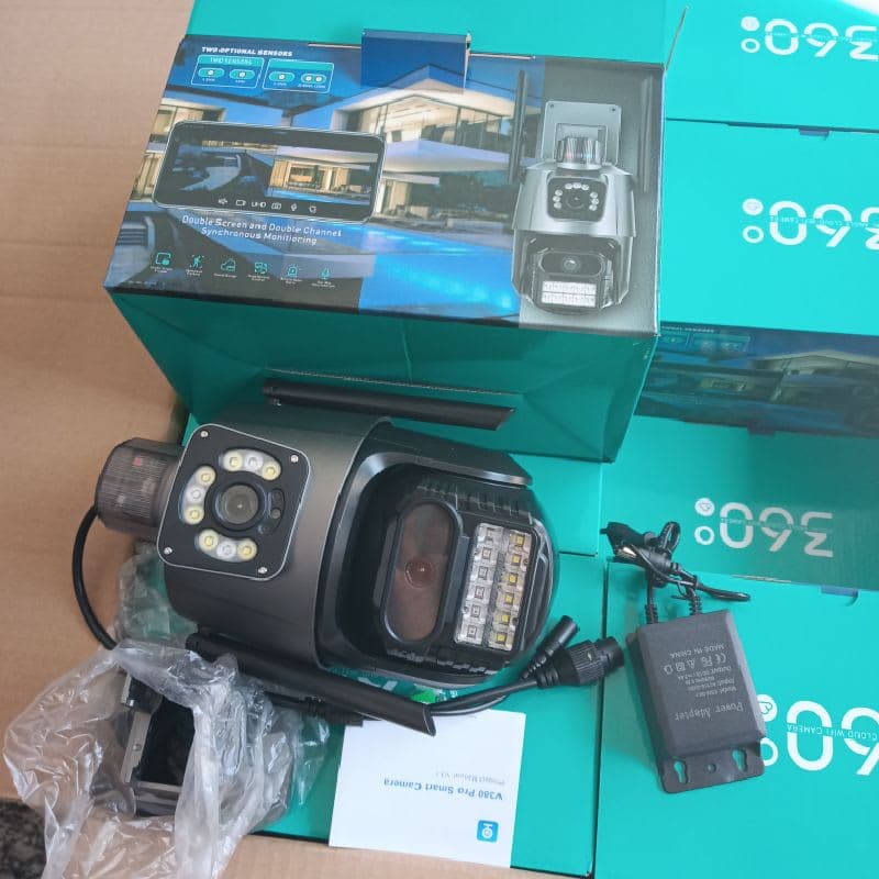 Cámara de Seguridad WiFi al aire libre de doble lente luz de alarma WiFi — foto 8